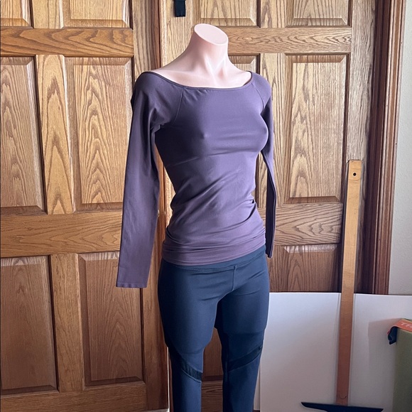 🎉LAST CHANCE🎉Free People Intimately Off The Shoulder Long Sleeve ChocolateMerlot - Picture 5 of 5